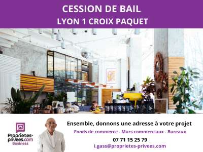 Cession bail local 49m² + cave à Lyon 69001