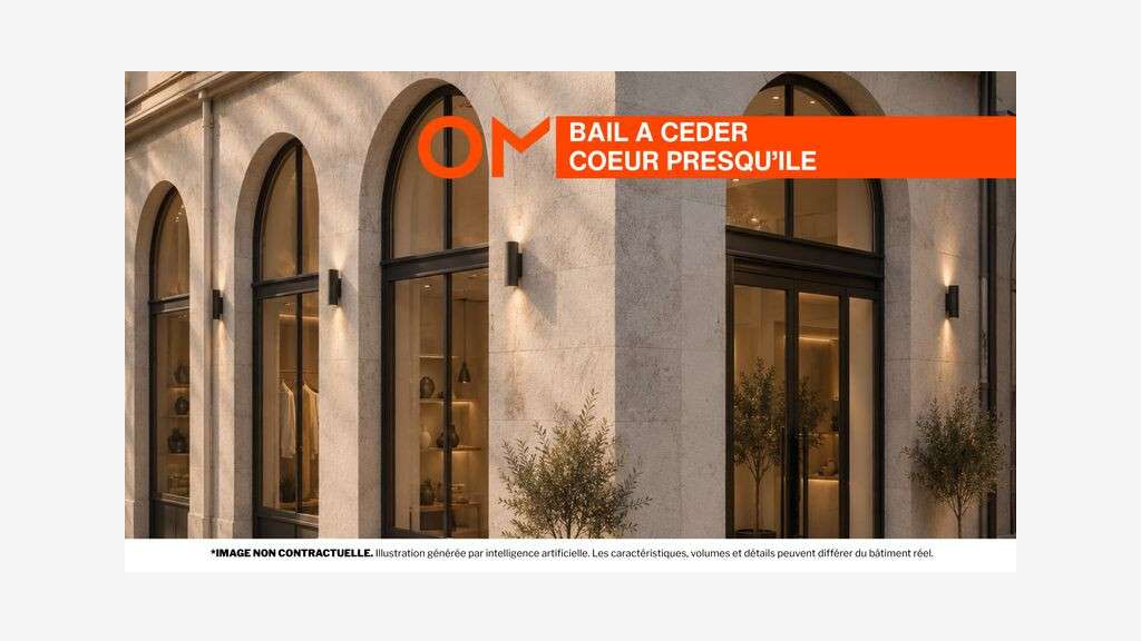 Bail à céder local 56m² Presqu'île Lyonnaise