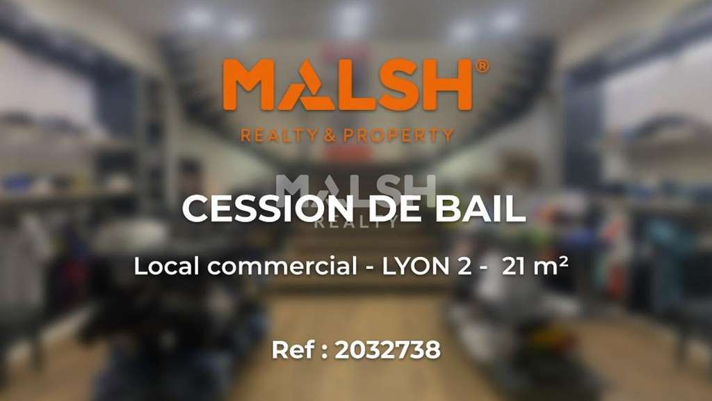 Cession droit au bail local 21m² Presqu'île Lyon
