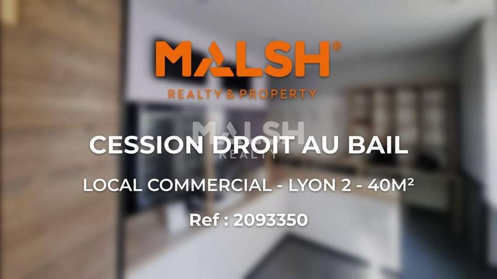 A céder local commercial 40m² Lyon 2 rue passante