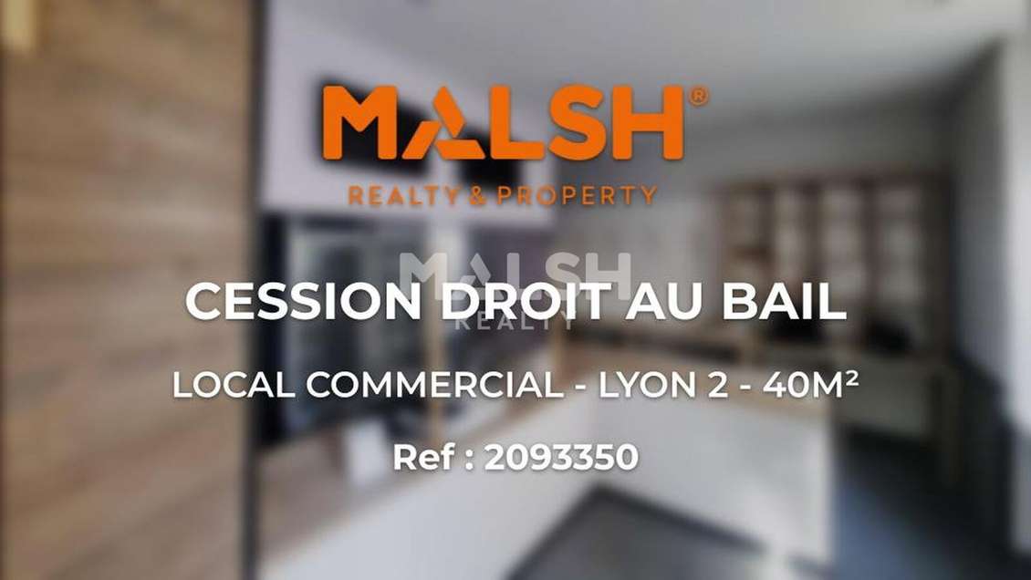 A céder local commercial 40m² Lyon 2 rue passante