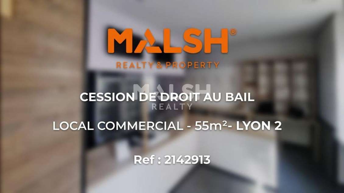 Local commercial à céder 55m² Lyon 2e Bellecour