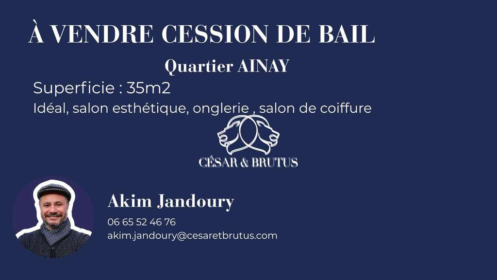 Cession droit au bail 35m² Lyon 2 Presqu'île Ainay