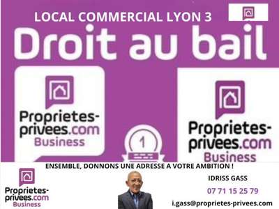 Local commercial 40m² empl dynamique à Lyon 3e