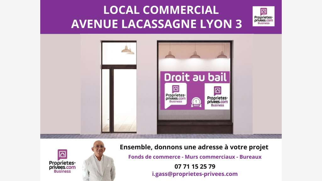 Cession de bail showroom 70m² Lyon 3e Lacassagne