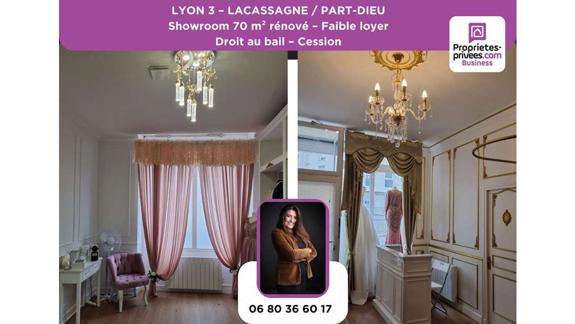 Cession de bail showroom 70m² Lyon 3e Lacassagne