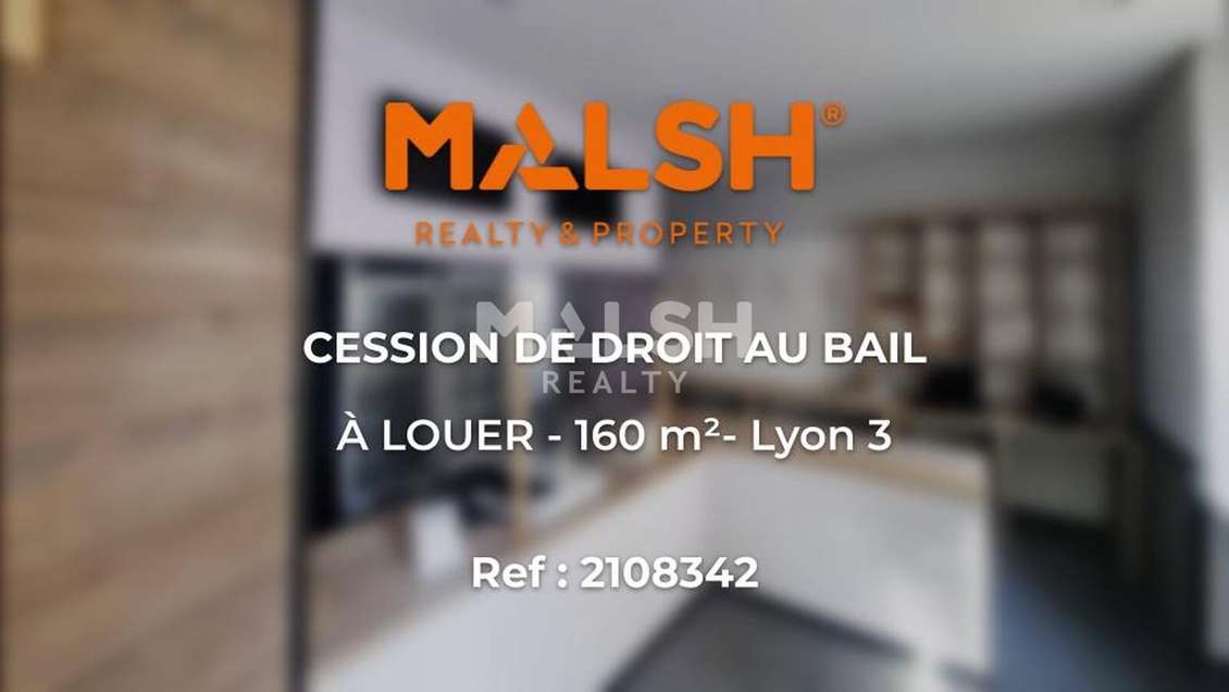 Local Commercial 160m² à louer à Lyon 3e