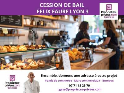 Cession de bail pâtisserie de 55m² à Lyon 69003