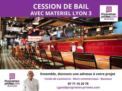 Cession de droit au bail local 110m² à Lyon 3e