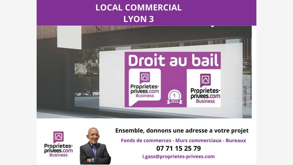 Cession de bail local commercial 100m² à Lyon 3e