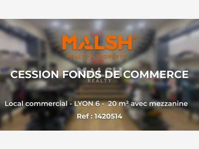Cession droit au bail local 20m² à Lyon 6eme
