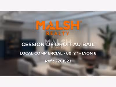 LOCAL COMMERCIAL À CEDER - 80 m² - LYON 6