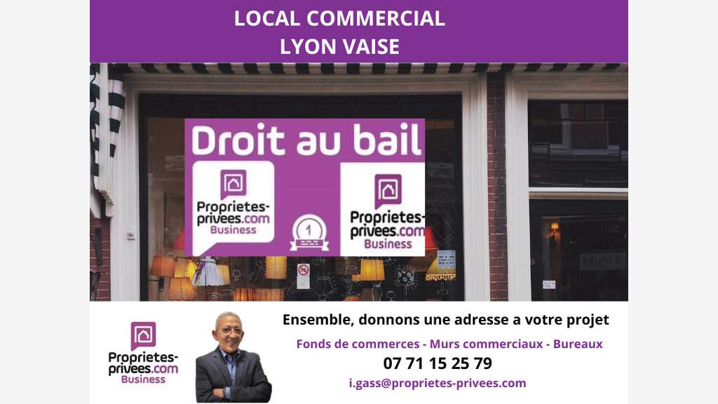 Cession bail local commercial 60m² Lyon 9e Vaise