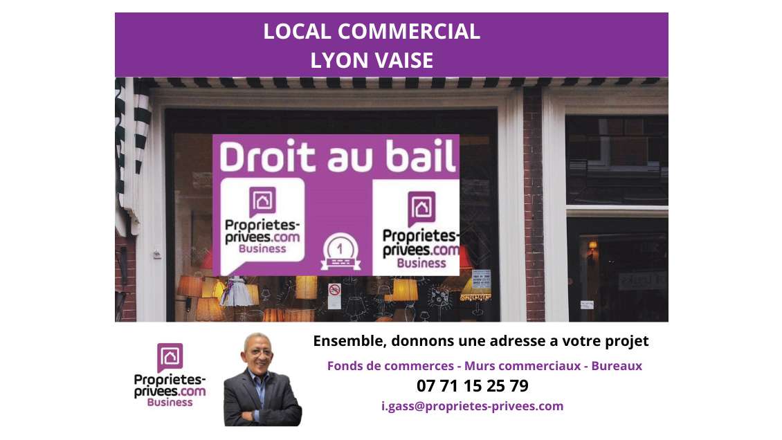 Cession bail local commercial 60m² Lyon 9e Vaise 