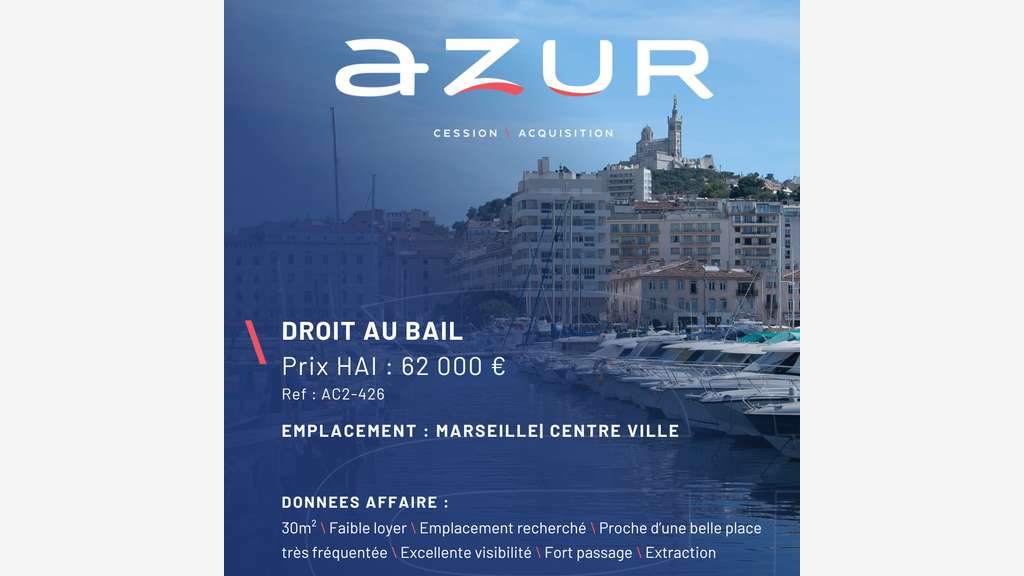 VENTE DAB Local proche d’une place a Marseille