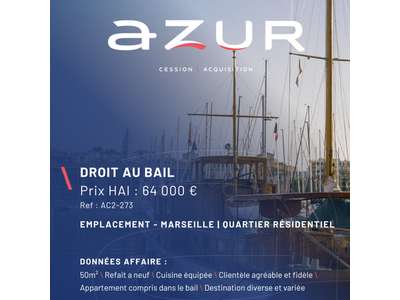 Cession droit au bail Locaux commerciaux - Boutiques à Marseille