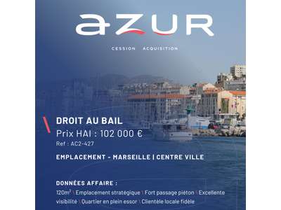 Cession droit au bail Locaux commerciaux - Boutiques à Marseille 1er