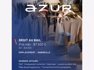 VENTE Prêt à porter - Bail tous commerces