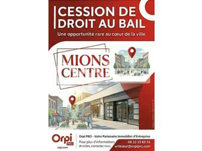 Cession droit au bail Locaux commerciaux - Boutiques à Mions