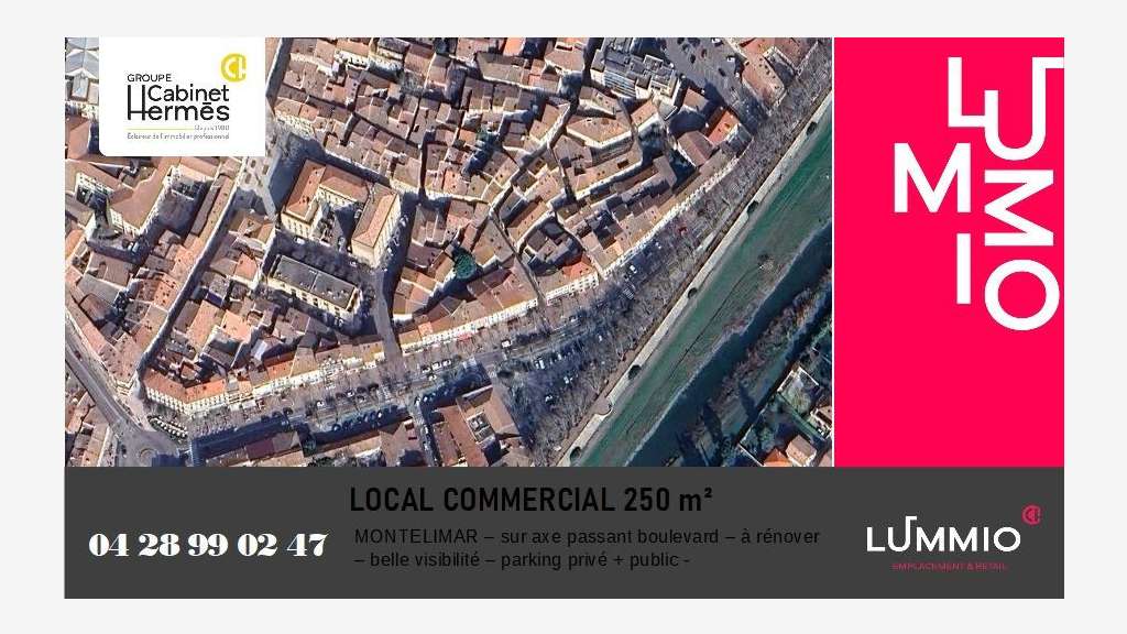 Local à rénover 250m² + parking privé à Montélimar