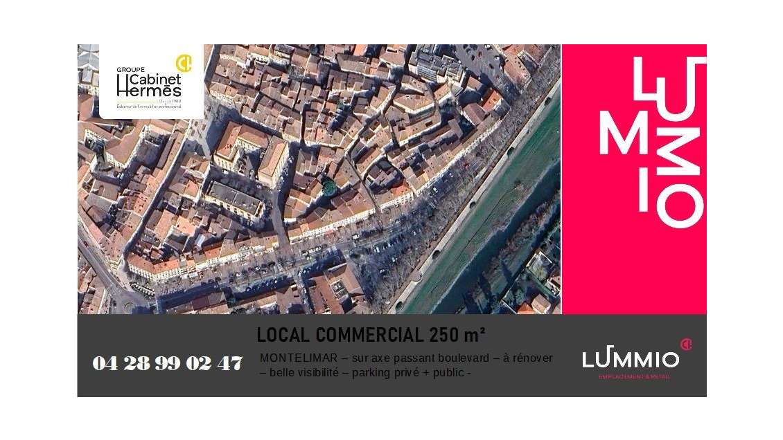 Local à rénover 250m² + parking privé à Montélimar