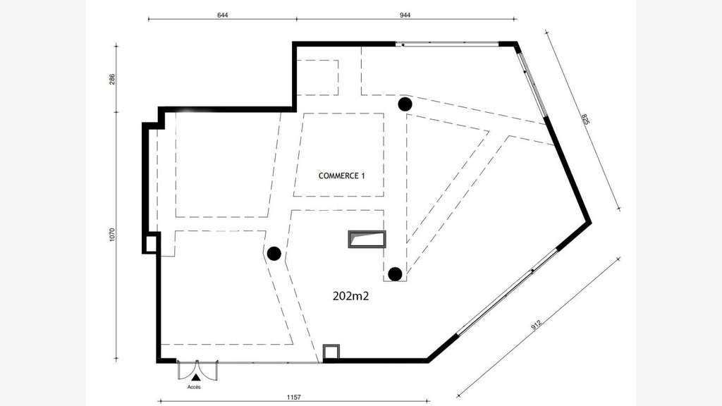 À céder droit au bail local 202m² Montreuil Est