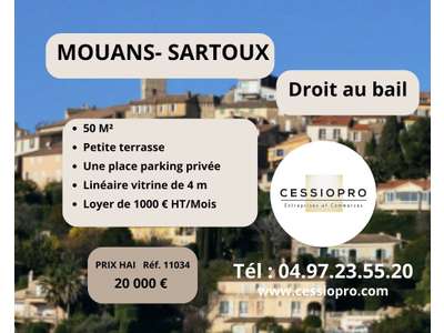Cession droit au bail Locaux commerciaux - Boutiques à Mouans-Sartoux