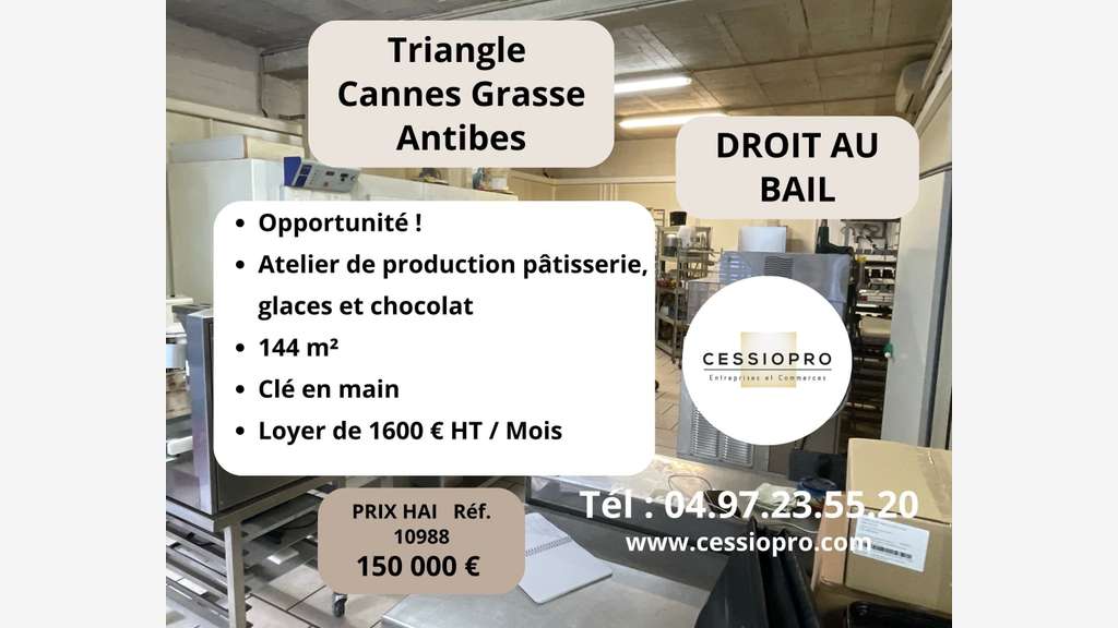 Atelier de production pâtisserie Bassin Cannois