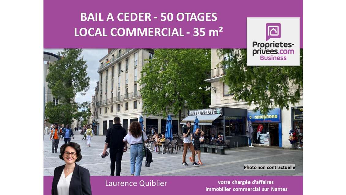 À céder bail local 35m² à Nantes 50 Otages  
