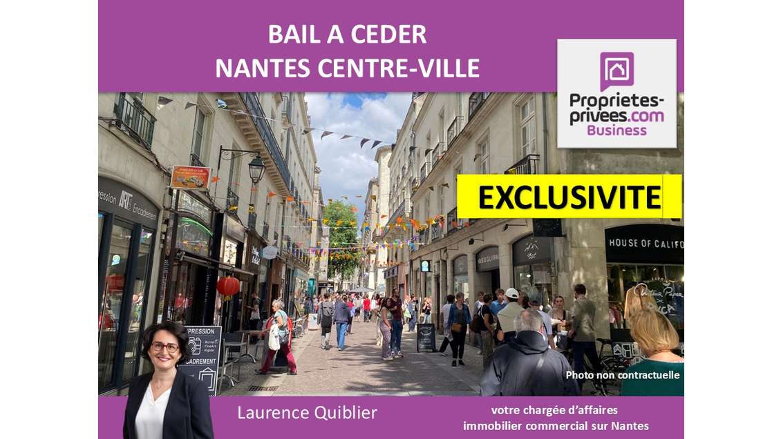 Bail à céder local 83m² à Nantes centre