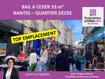 Bail à céder local de 33m² à Nantes quartier Decré