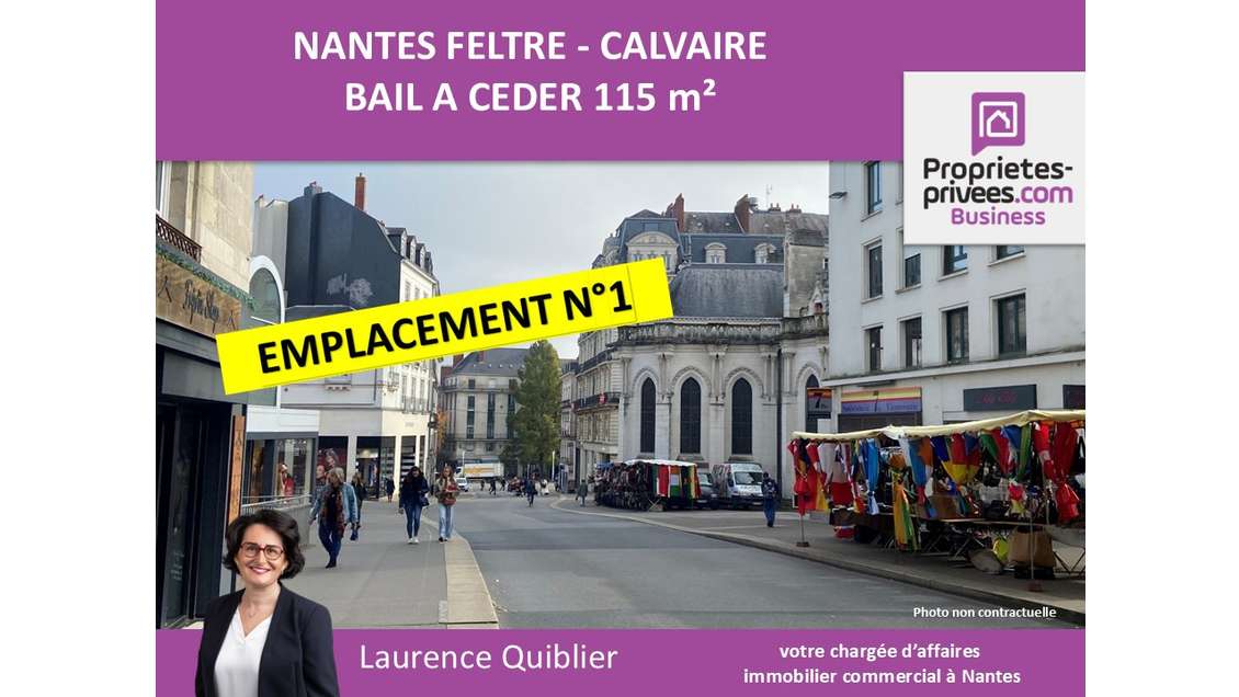 Cession droit au bail local 115m² Nantes centre