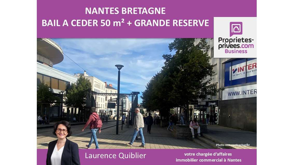Cession bail local commercial 93m² Nantes Bretagne