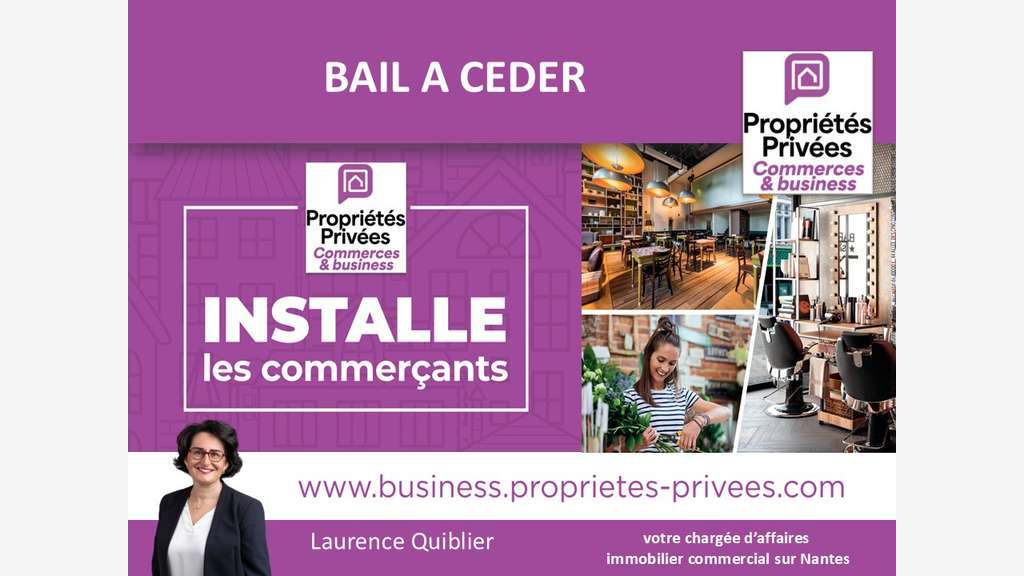 Cession bail local commercial 93m² Nantes Bretagne