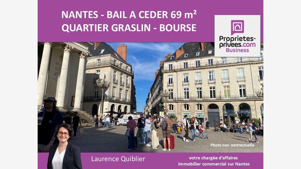 Bail à céder local commercial 69m² à Nantes