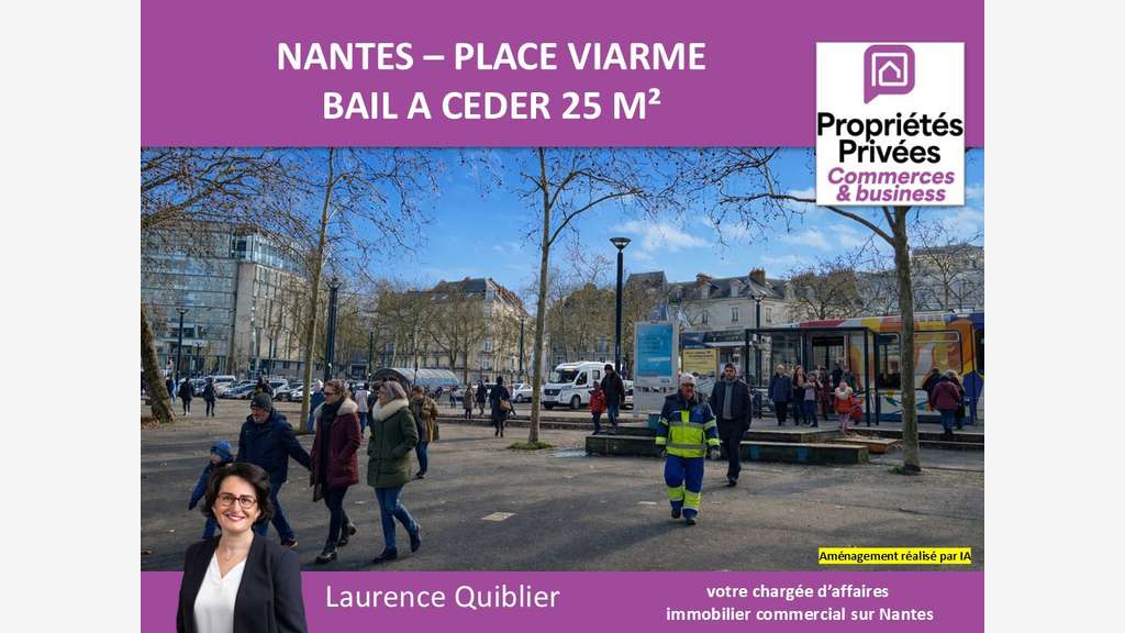 Bail à céder local commercial 25m² à Nantes Viarme