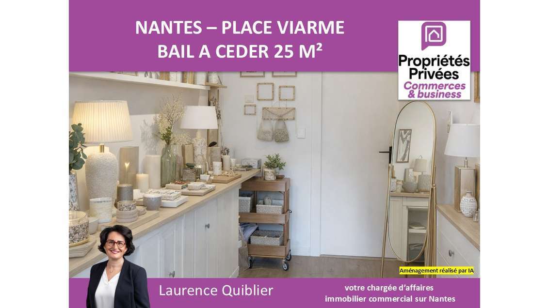 Bail à céder local commercial 25m² à Nantes Viarme