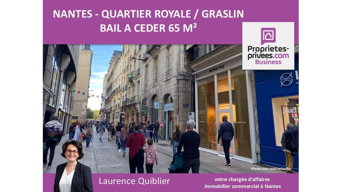 Bail à céder 65m² à Nantes hyper centre