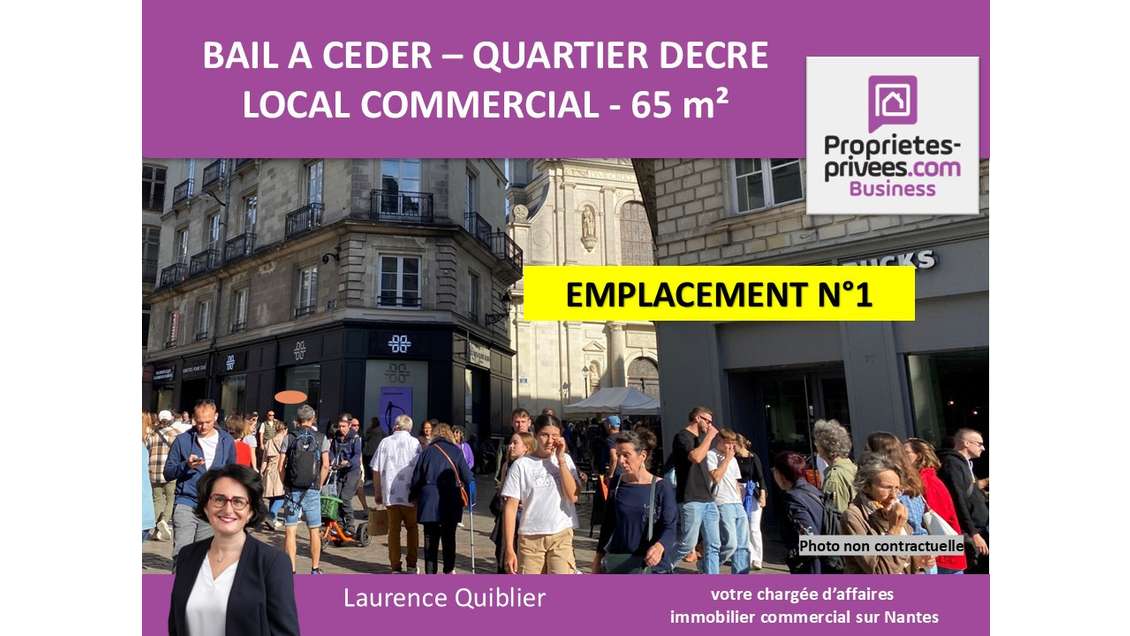 Bail à céder 65m² emplacement N°1 à Nantes Decré