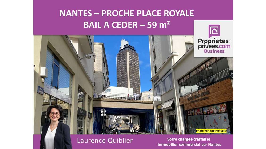 Bail à céder local commercial 59m² à Nantes centre