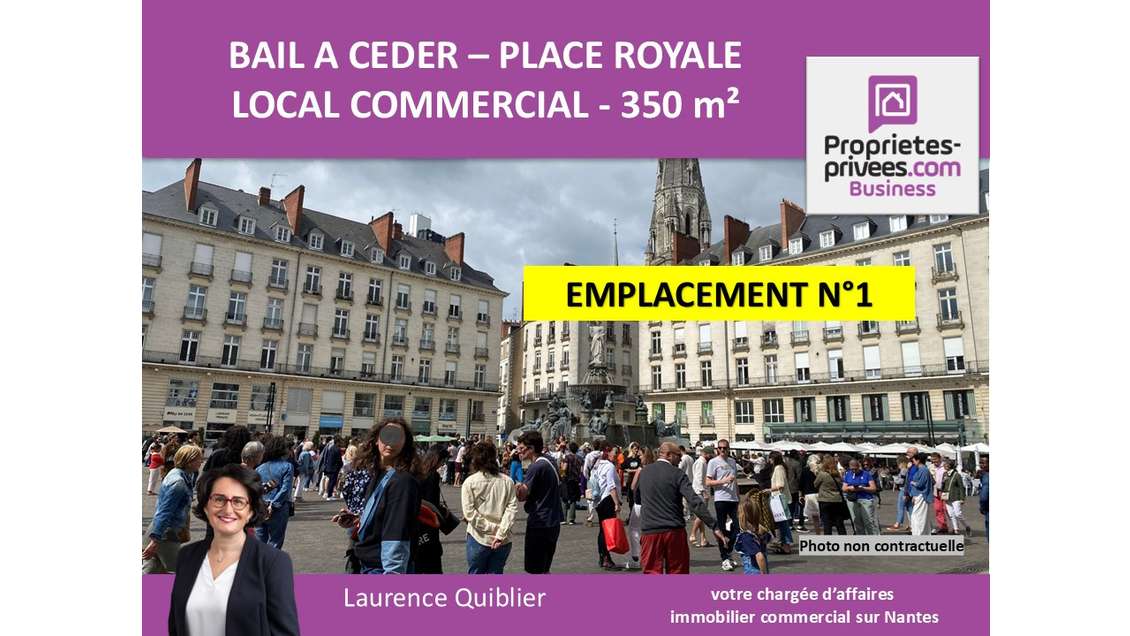 Bail à céder local commercial 350m² Nantes centre