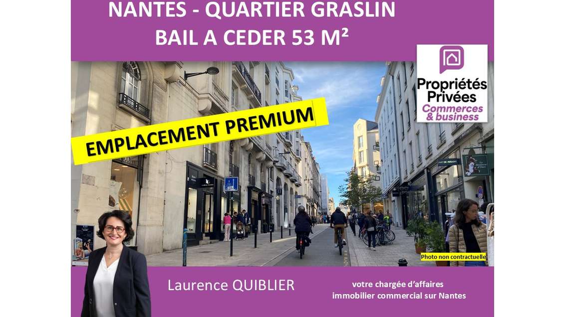 Bail à céder de 53m² à Nantes quartier Graslin