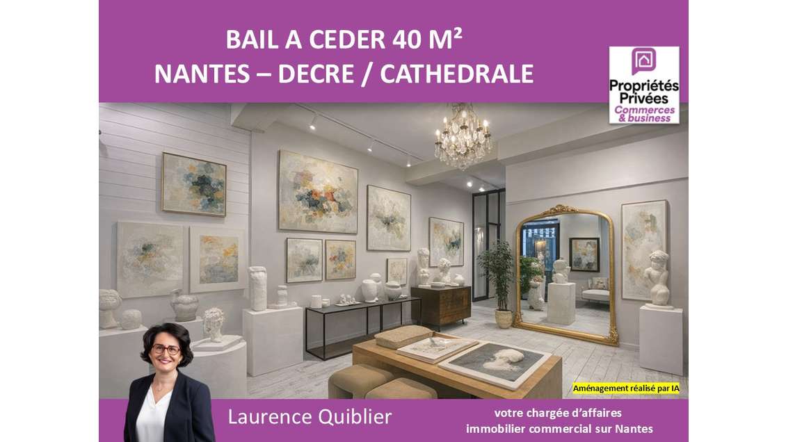 Bail à céder local commercial 40m² à Nantes Decré 