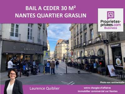 Bail à céder local 30m² à Nantes quartier Graslin