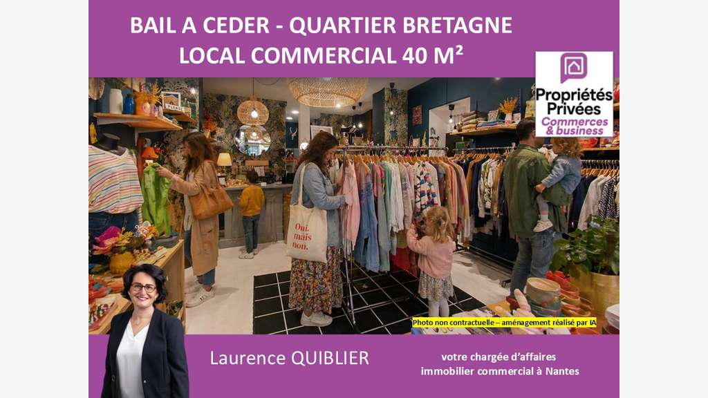 DAB local commercial 40m² centre Nantes bel empl