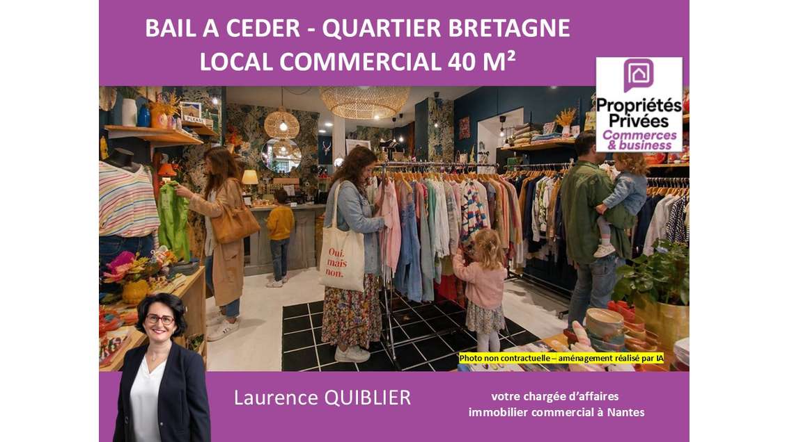 DAB local commercial 40m² centre Nantes bel empl