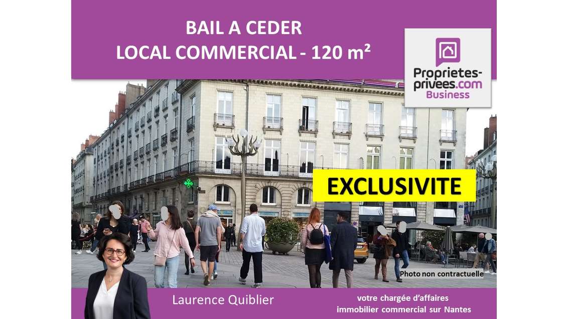 Cession de bail local commercial 120m² à Nantes
