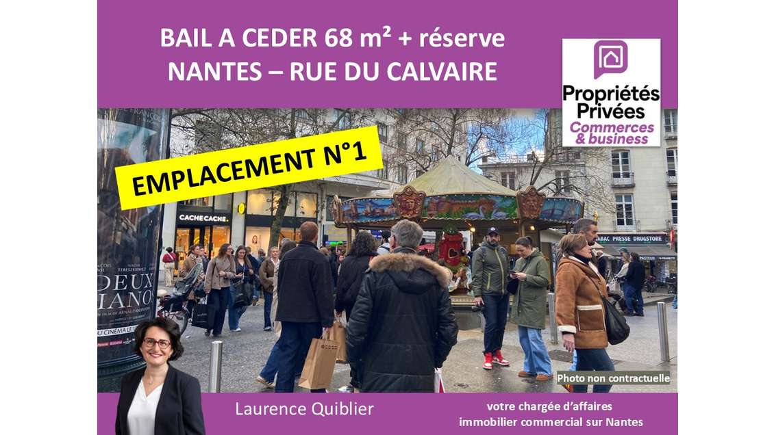 Bail à céder 68m² rue du Calvaire à Nantes 44000