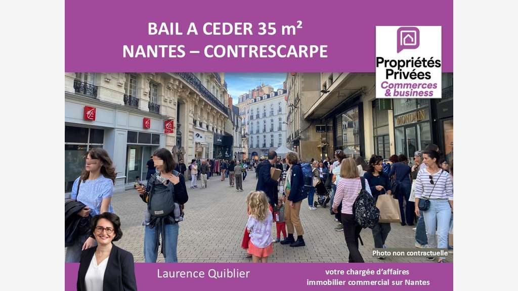 Cession bail local commercial 35m² à Nantes