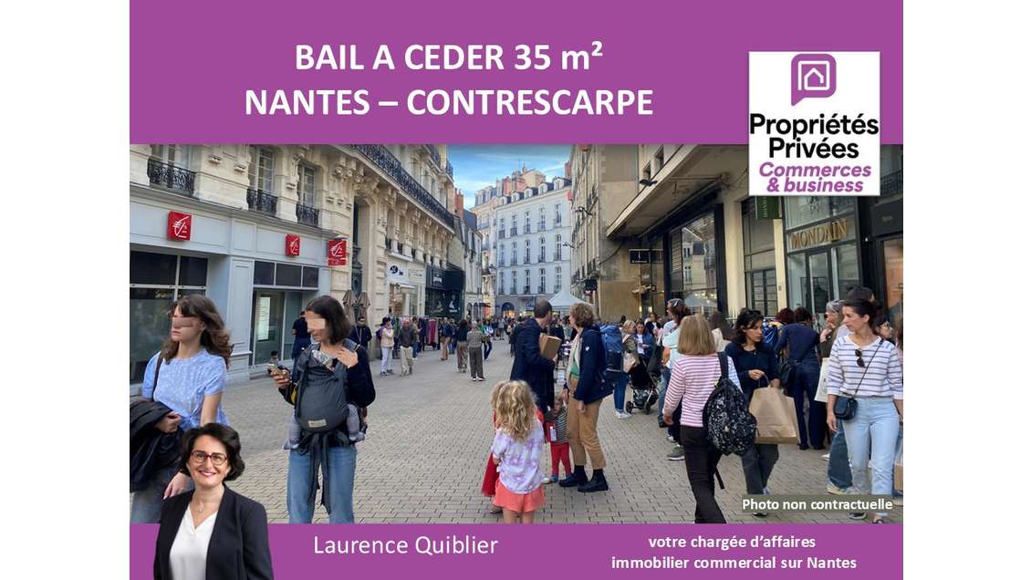 Cession bail local commercial 35m² à Nantes